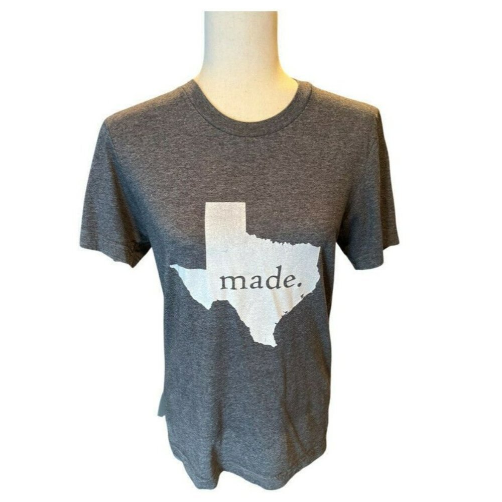 Made In Texas T-shirt Women’s Small Gray State Proud Texan Short Sleeve